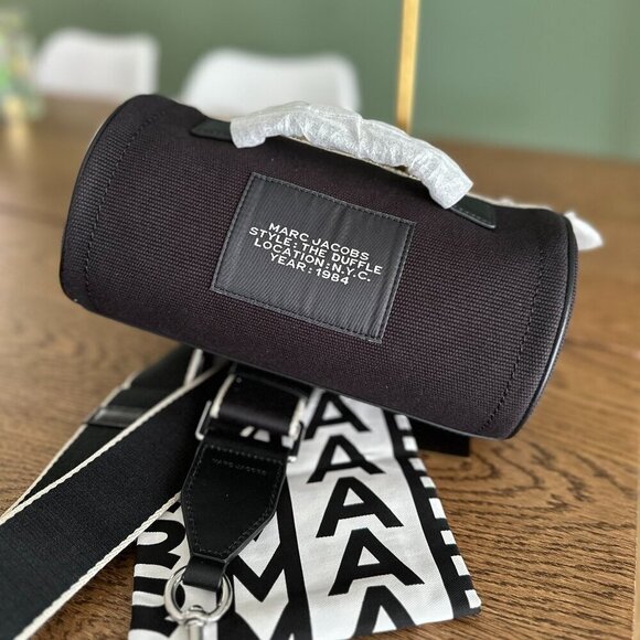 NWT! Marc Jacobs The Jacquard Duffle bag -Black Canvas - Picture 12 of 16